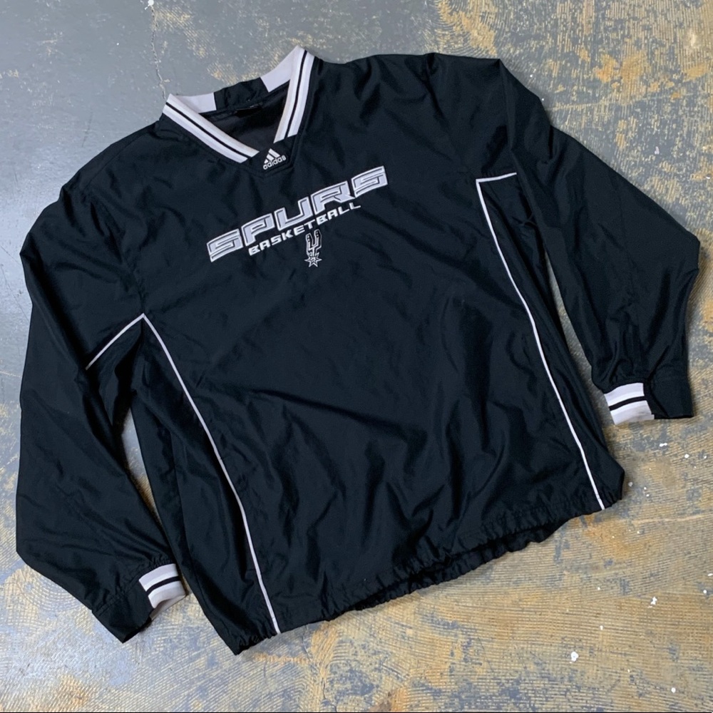 Adidas San Antonio Spurs Warm Up Pull Over Vintage - Picture 1 of 7